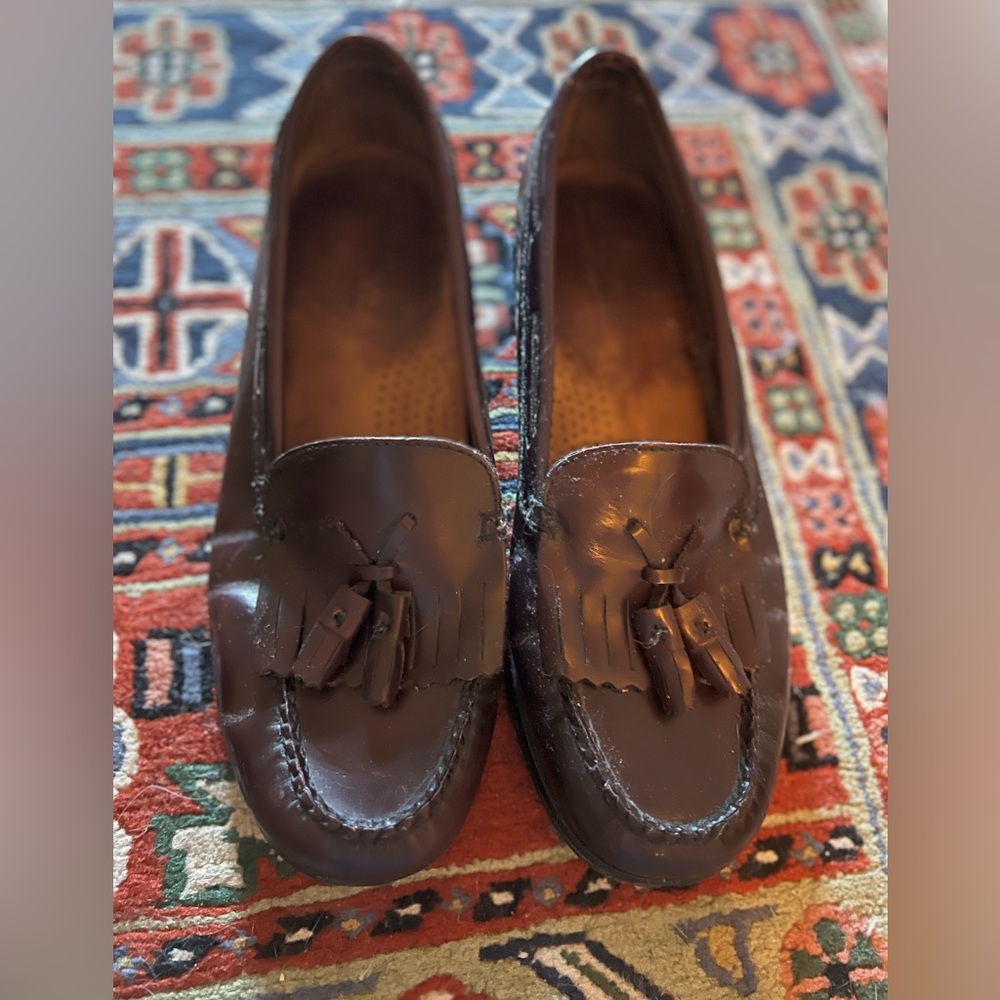 GH Bass Burgundy Washington Tassel Loafer 9.5W